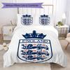 Set Copripiumino Trapuntato con Fantasia Calcio Inghilterra Copripiumino Federa Decorazione per la Casa Regalo di Compleanno (1 * copripiumino + 2 * federe senza imbottitura)