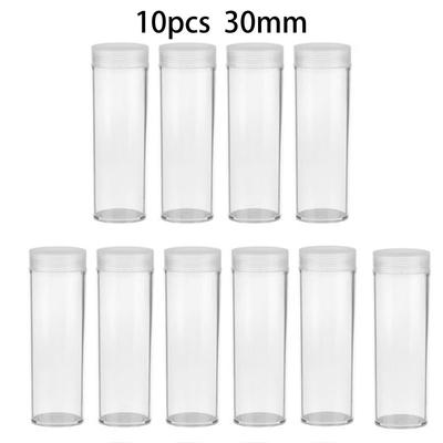 Portable Coin Storage Tube Tube Clear Transparent Protection Collection