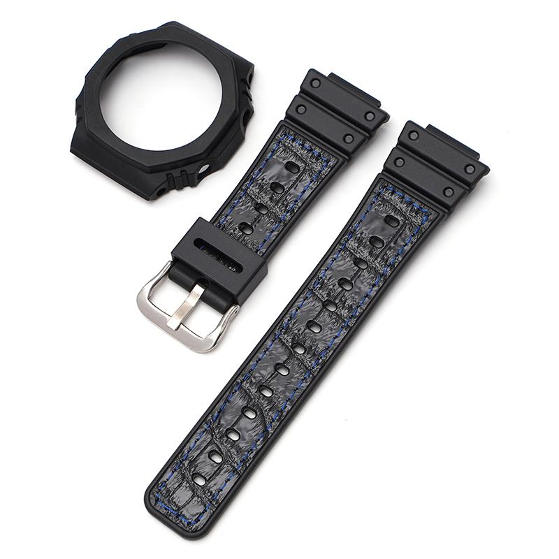 Modified Kit for Casio G-Shock GA-2100 GA-2110 Replacement Men TPU Rubber Quick Release Watch Band Strap Case Bezel Accessories