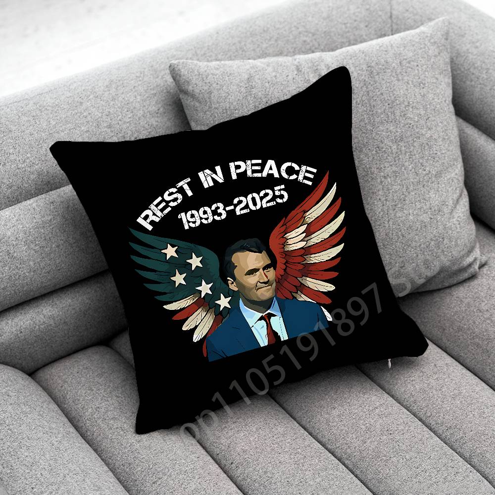 America C-Charlie Kirk Cross Throw Pillow Case For 45X45Cm 40X40Cm 30X30Cm 50X50Cm 55X55Cm Square Home Pillowcase Case