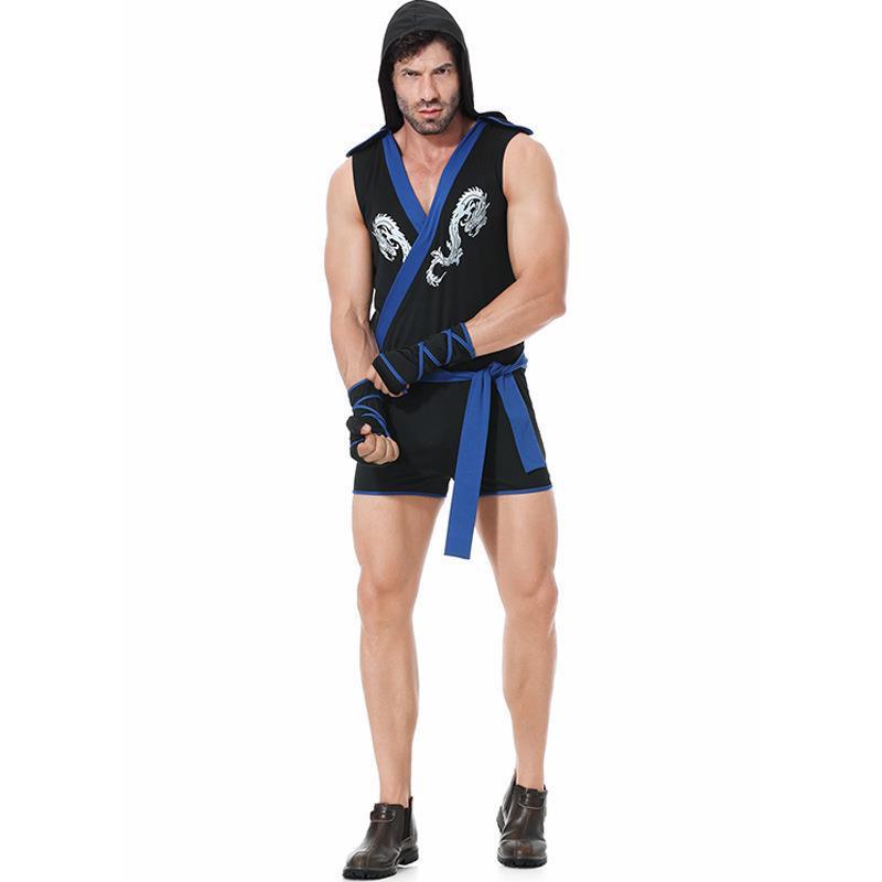 Ninja Adult Male Jumpsuit Assassin Cosplay Party Roleplaying Performance Stage