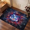 Crystal Palace Football Print Crystal Velvet Rug, Comfortable Water Absorbent Non Slip Indoor Floor Carpet