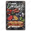 Eat Breakfast at Night Funny Sign, Kitchen Wall Decor Metal Plaque 20x30cm