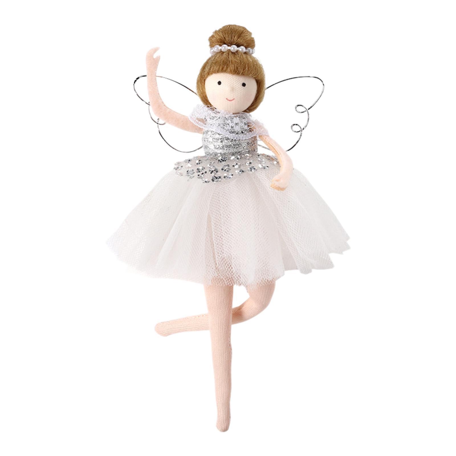 

Рождественская кукла-подвеска, украшение для вечеринки, поделка, милый шарм, дисплей, коллекционный серебряный