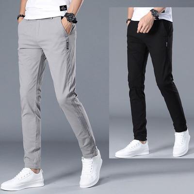 Long Pants Men'S Casual Pants Men'S Sports Loose Straight Tube Trendy Slim Fit Ice Silk Summer Style