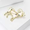Aries Zodiac Elegant Shell Goat Brooch Sparkling Rhinestone Stars Brooches Pins Designer Jewelry Gift
