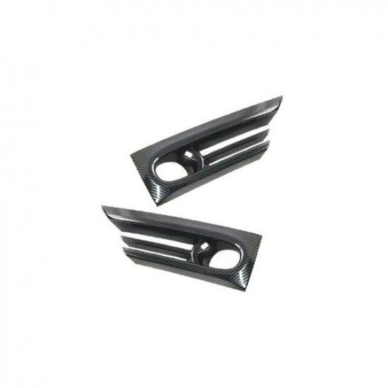 For Honda CR-V CRV 2020 2-2022 Carbon Fiber 2X Front Fog Lamp Light Cover Trim