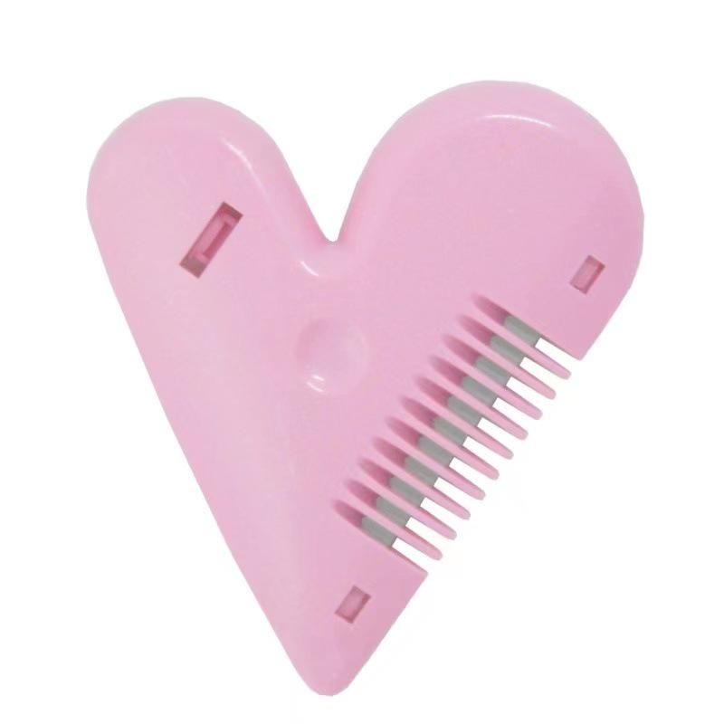 Double-Sided Peach Heart Hair Comb & Children's Safe Trimmer