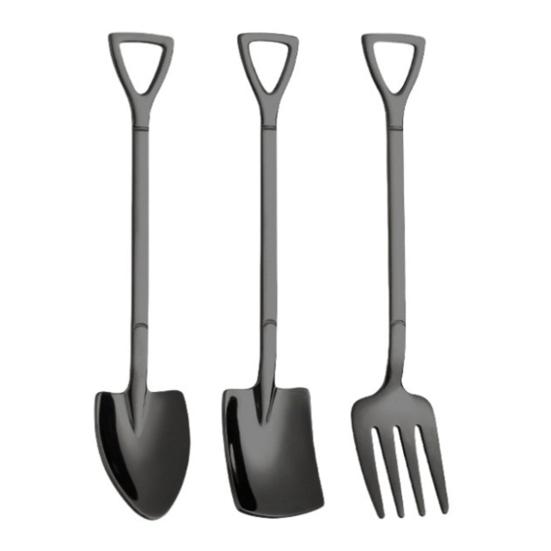 Cucchiaio a Pala in Acciaio Inossidabile Cucchiaio da Gelato Mini Cucchiaini da Dessert Forme Creative Cucchiaino da Caffè e Tè Regalo per Cucina Ristorante Festa