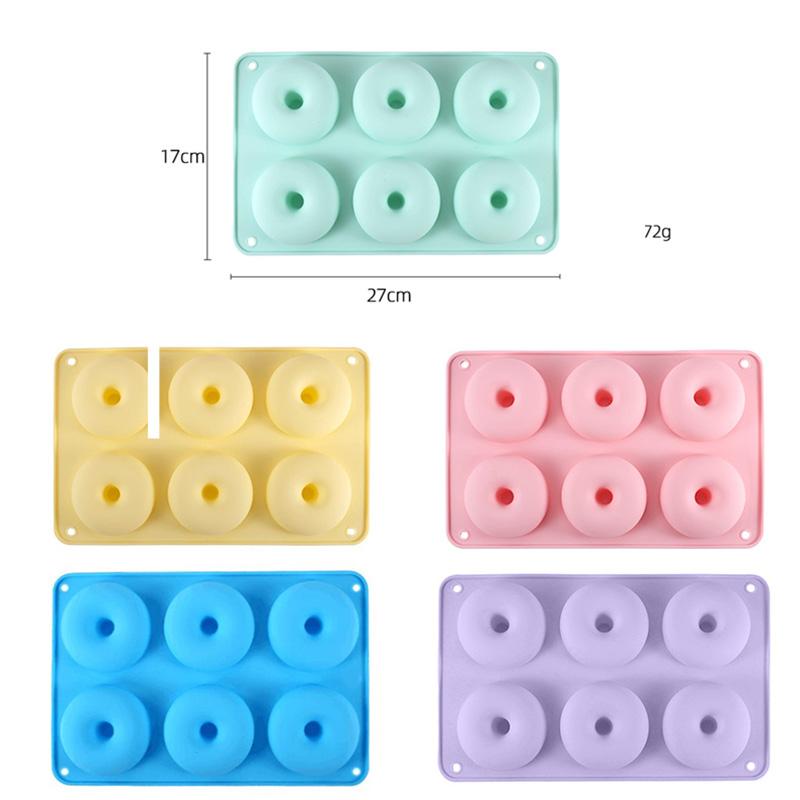 Silicone Donut Mold Baking Pan Mold Chocolate Cake Mold Bread Pastry Mold DIY Baking Tray Doughnut Dessert Making Cake Tools