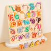 Kids Alphabetic Arithmetic Number Geometric Shapes Wooden Puzzle Montessori Preschool Learning Educational Game Toy for Children