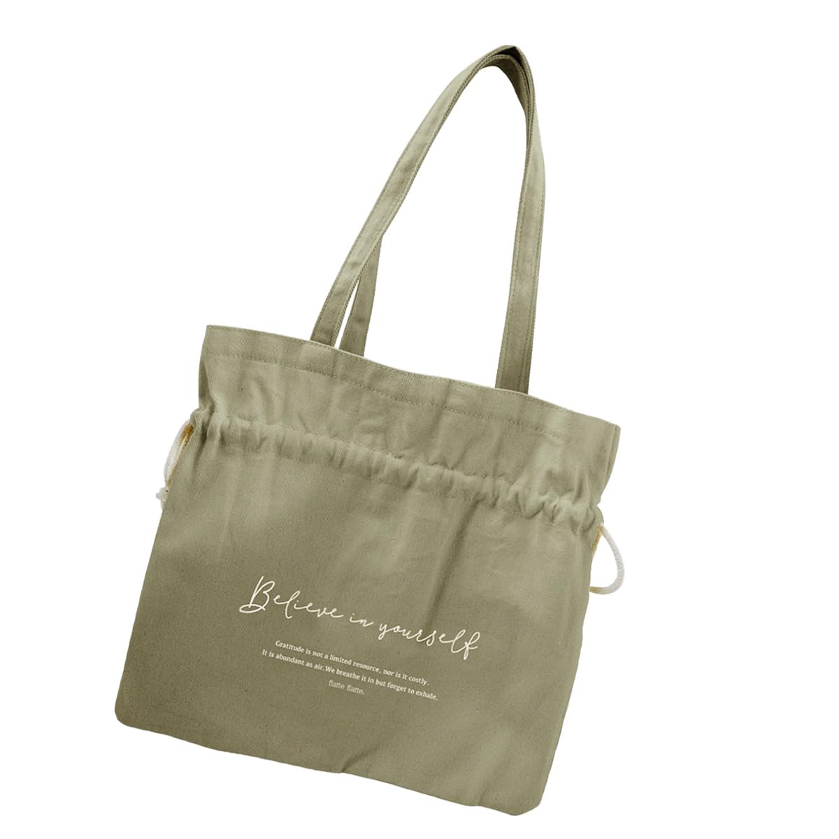 

Tote A4 Large Commuting to Work or Initial Push Bag [DIVA Rose] Bag, Women s Handbag, Capacity, Canvas, Drawstring, Lightweight, Plain, Antibacterial, зелений