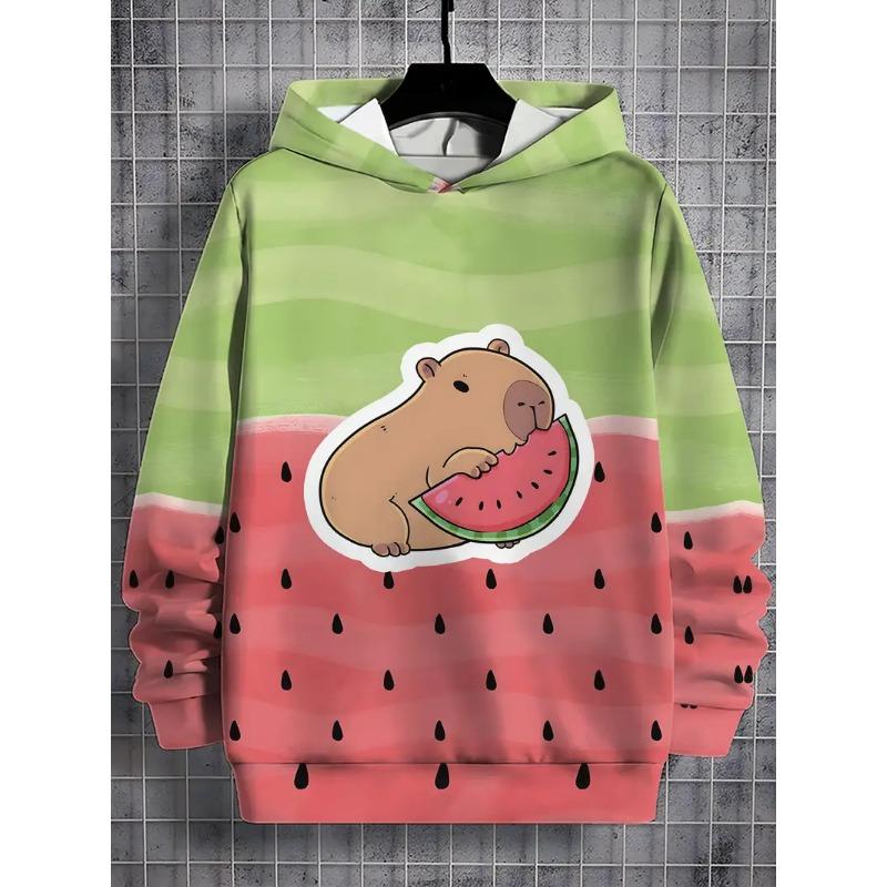 Cute Capybara 3D Print All Seasons Men Hoodies Women Casual Sweatshirt Cool Pullover Tops Unisex Cartoon Clothes Unisex Hoodies