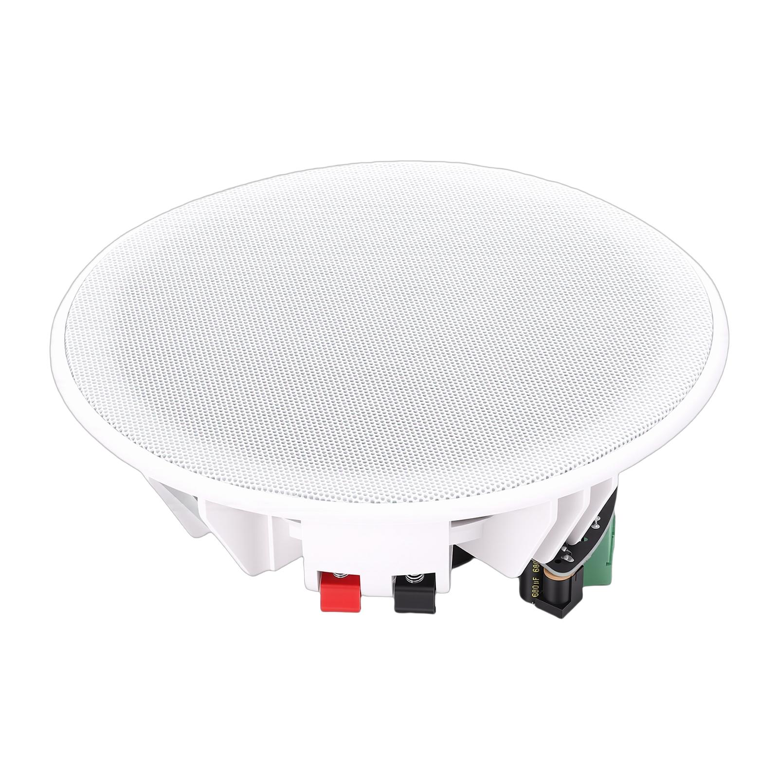 

Flush Mount Home Speaker System 60W 6in Active In Wall In Ceiling Cone Bluetooth with Built in Digital Class D