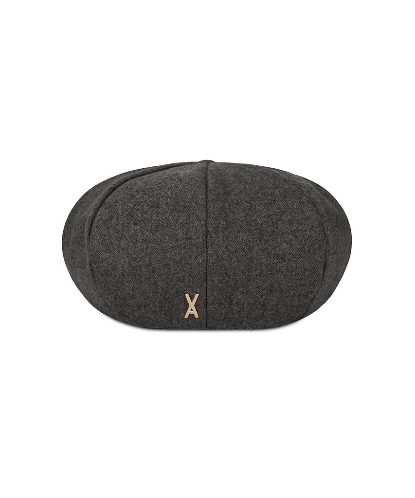 Bajal Va Studded Octagonal Wool Beret Grey