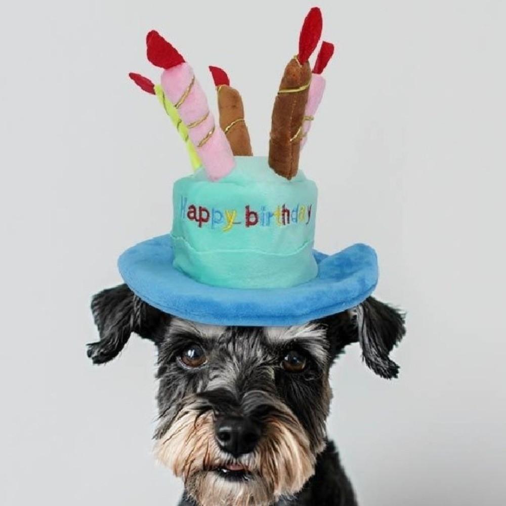 Pet Cosplaying Cute Pet Birthday Hat Plush Colorful Birthday Cake Hat Soft Breathable Dog Party Hat Birthday Celebration