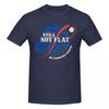 Unisex Funny Spaceinspired Parody Planets Still Not Flat We Checked Again Science Astronomy Trending T Shirt Cotton Unisex Clothing
