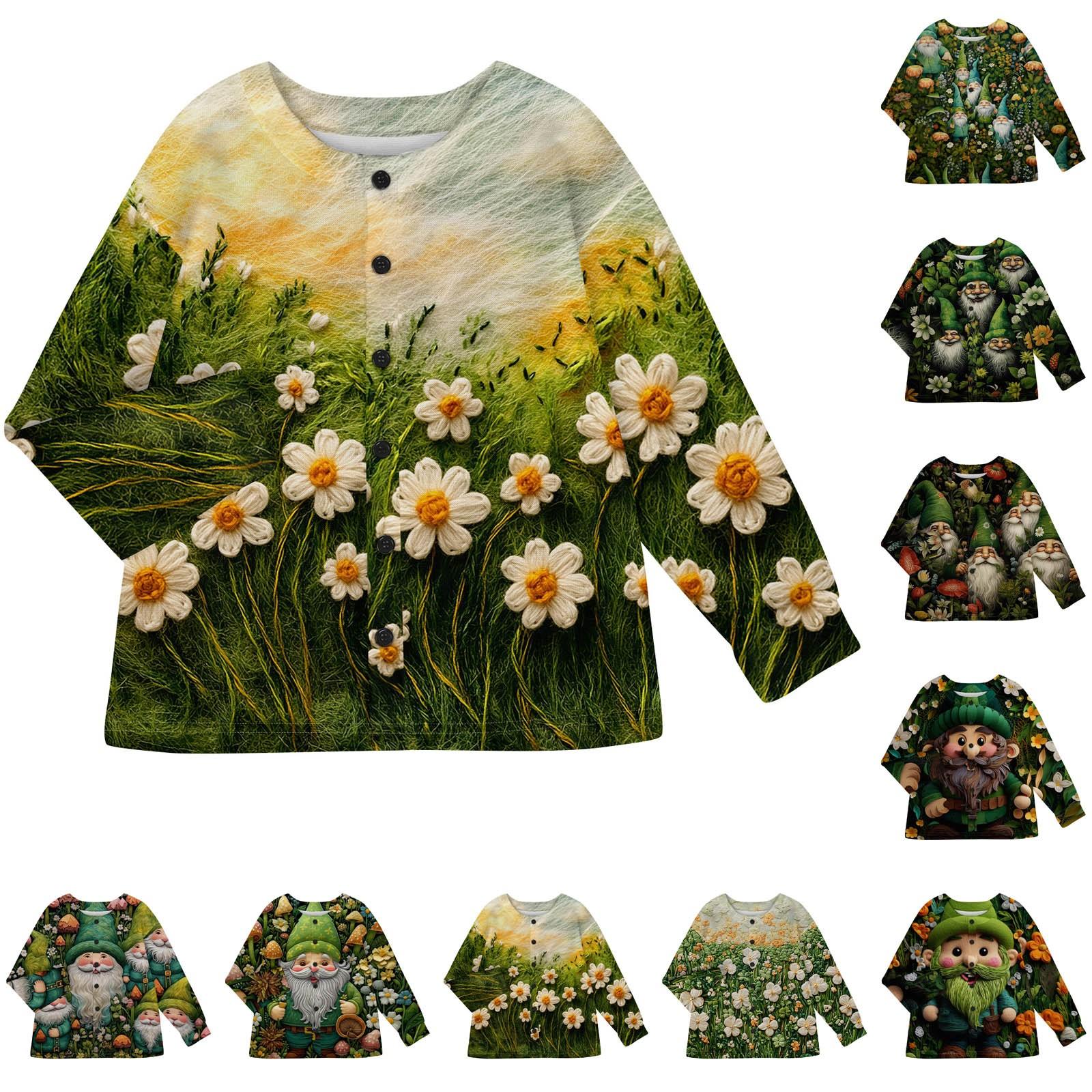 

Women s Fashion Long Sleeve Warm Knit Print Coat Top XL жовтий