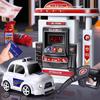 Kids Simulated Gas Station Toy With Sound Light Pretend Play Fuel Pump Spray Car Refueling Play Set Educational Toy Gift For Boy