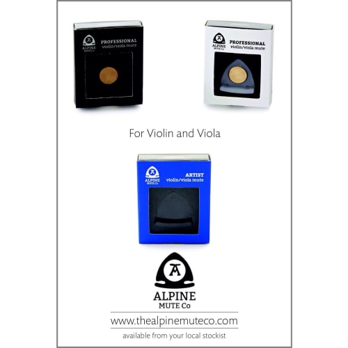 ALPINE Shielded Mute for Violin/Viola, Menuhin Style Artist (Black)