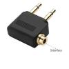 XIKCU 1-5pcs/Lot Dual 3.5mm Plug Adaptor Jack Audio Headphone Converter Adapter for Airline Airplane Travel Earphone Connector 6