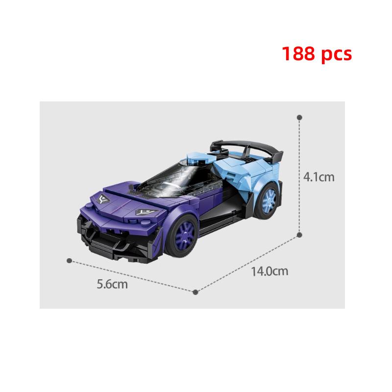 Technical Car Speed Sports Car Building Blocks City Vehicle Street Garage Educational Construction Toys