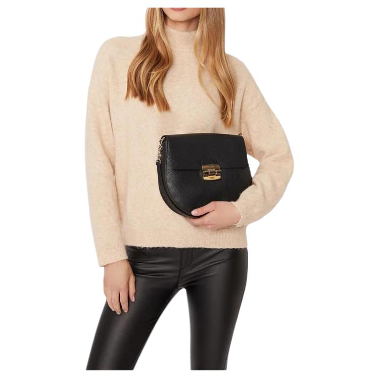 New Furla Calfskin Crossbody Bag, Shoulder Bag Women's Black WB00525-BX0041-O6000