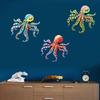 Iron Octopus Wall Decor Artwork for Courtyard Balcony Wall Layouts Landscaping