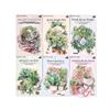 Momo PET White Ink Green Plant Sticker Pack: 30 Sheets, 6 Designs for Journal DIY Decoration