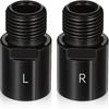 Bike Pedal Extenders, Black Steel Bicycle Pedal Adapter Extended Fit 9/16 inch Spindle Pedals Bike, Extend by 20mm/0.79in Threaded Pedal, 1 Pair,