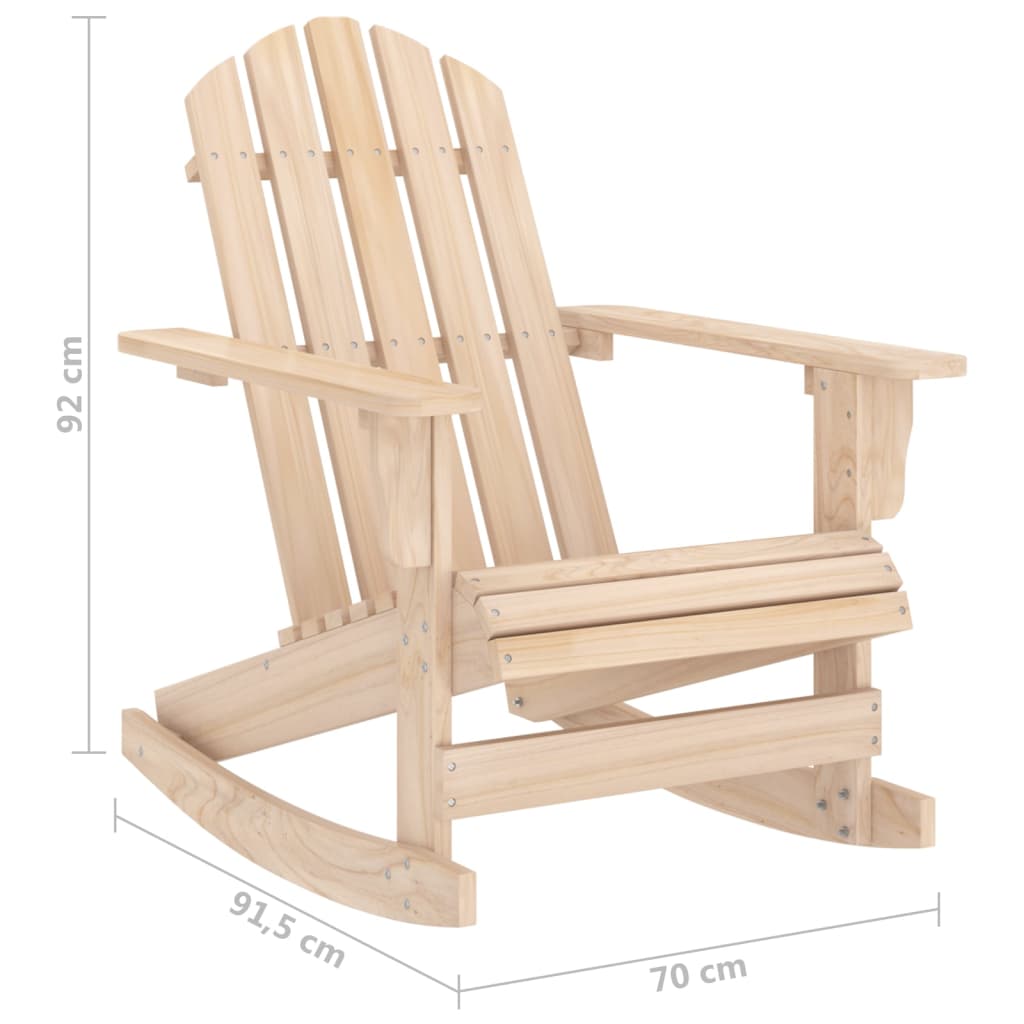 Vidaxl Garden Adirondack Rocking Chair, Solid Fir Wood