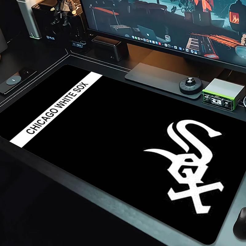Chicago White Sox Logo Color Mouse Pad Large Gaming Table Cushion Non-slip Laptop Tablet Big Mousepad XXL Mat Mini PC Playmat With Lock edge