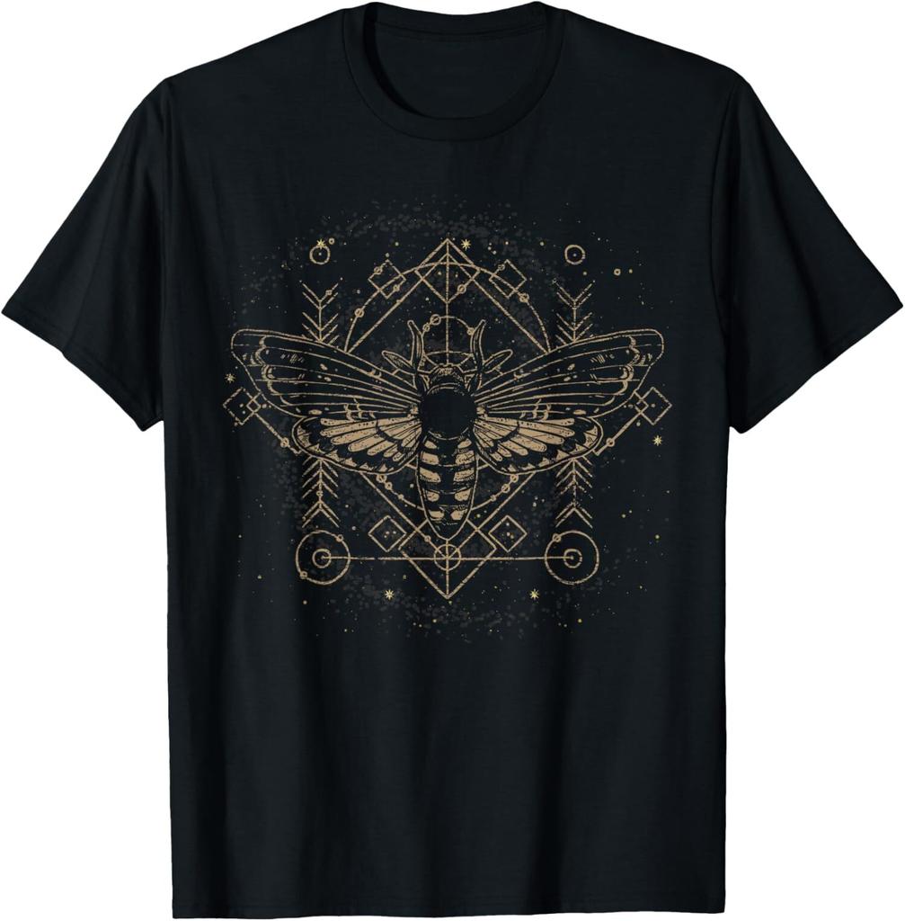 New Limited Moth Pagan Sacred Geometry Dark Magic Gothic Occult T-Shirt
