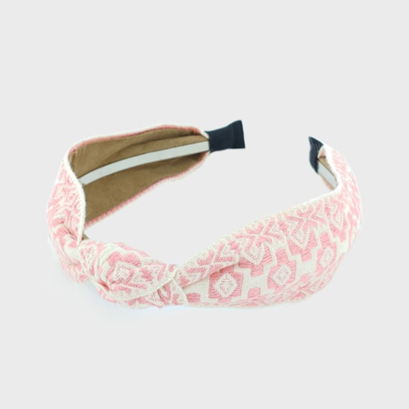 LALA Ethnic Imported Lace Hairband L-L Pink