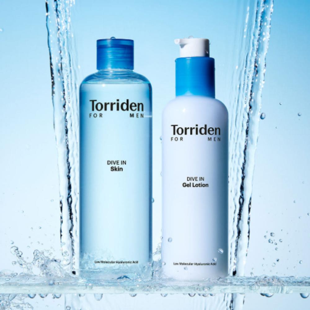 Torriden Dive-In For Men Set – Skin Toner 300ml & Gel Lotion 200ml Hydration Duo