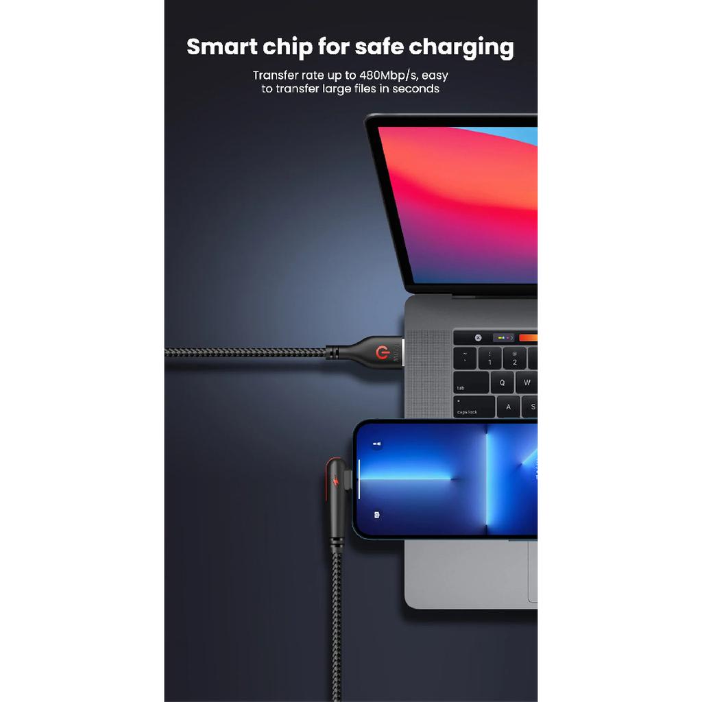 120W USB To Type C Weaving Data Cable Single Bend Braided Data Cable PD Fast Charging Cords 0.25m/1m/1.5m/2m Fast Charge Wires