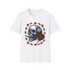 Unisex Softstyle T-Shirt Metallic Skull Rose Gothic Dark Romance Memento Mori