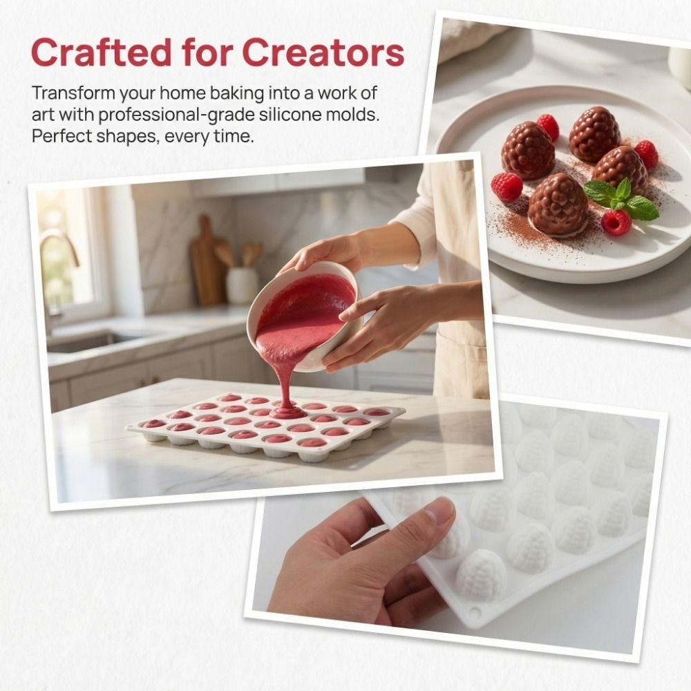 Reusable Mousse Cake Mold Raspberry Chocolate Dessert Mold Pudding Mould  Afternoon Tea