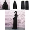 Halloween Cloak Cosplay Grim Reaper Vampire Witch Wizard Robe Party Adult Children Black Cloak Cape
