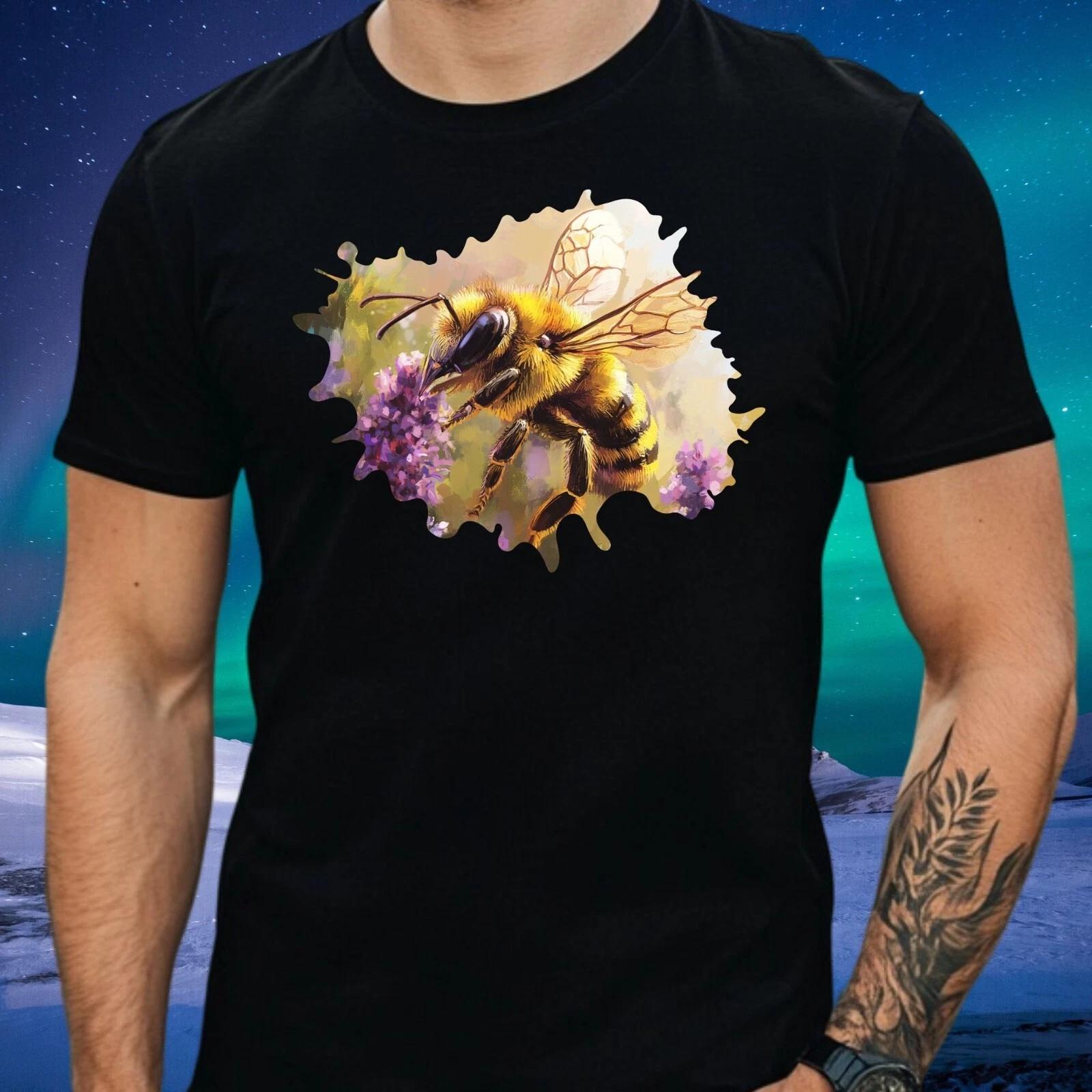 T-Shirt Herren Biene Motiv Baumwolle Größe S bis 5XL XS