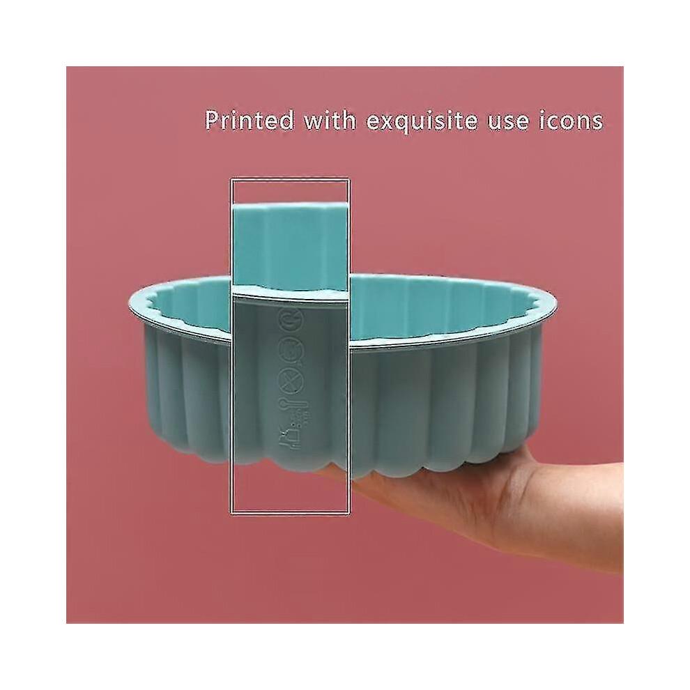 (Grau) Silikon Runde Kuchen Schablone Blütenblatt Form Design Kuchen Flan Kuchen Dosen Für Backen