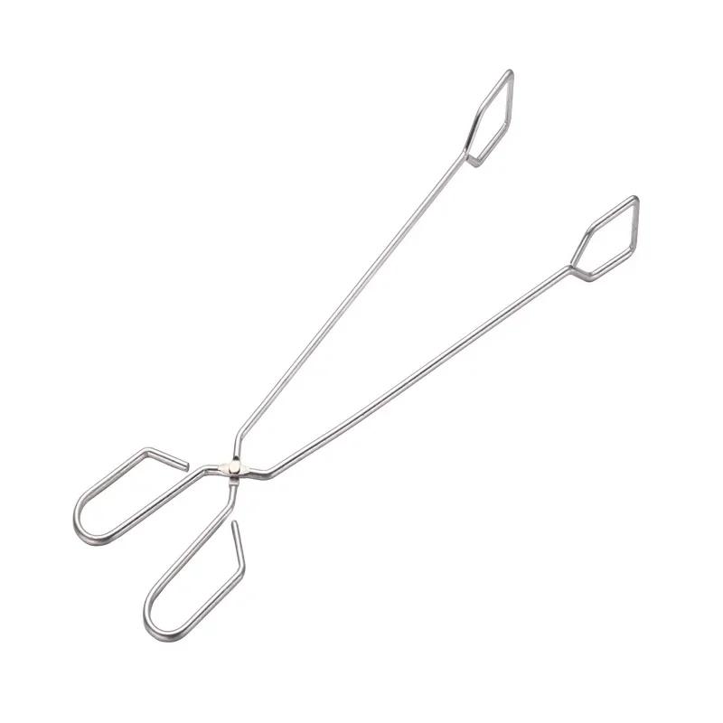 New Convenient BBQ Tools Stainless Steel Scissors Type Grilled Food Clip Barbecue Accessories Portable Tongs Outdoor Gadget