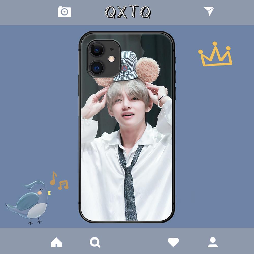 V Kim Tae Hyung Etui Young Star Na iPhone Samsung Galaxy Redmi Note S 17 16 15 14 13 20 24 25 54 Pro Max Ultra Fe Pokrowiec ze Szkła Hartowanego