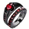 Elegant European & American Ruby Ladies' Rings: Ornate, Simple, Alloy Designs & Couple Sets