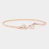 New Women's Leaf Gorgeous Versatile Spring Waist Chain Gold Silver Elastic Waist Chain