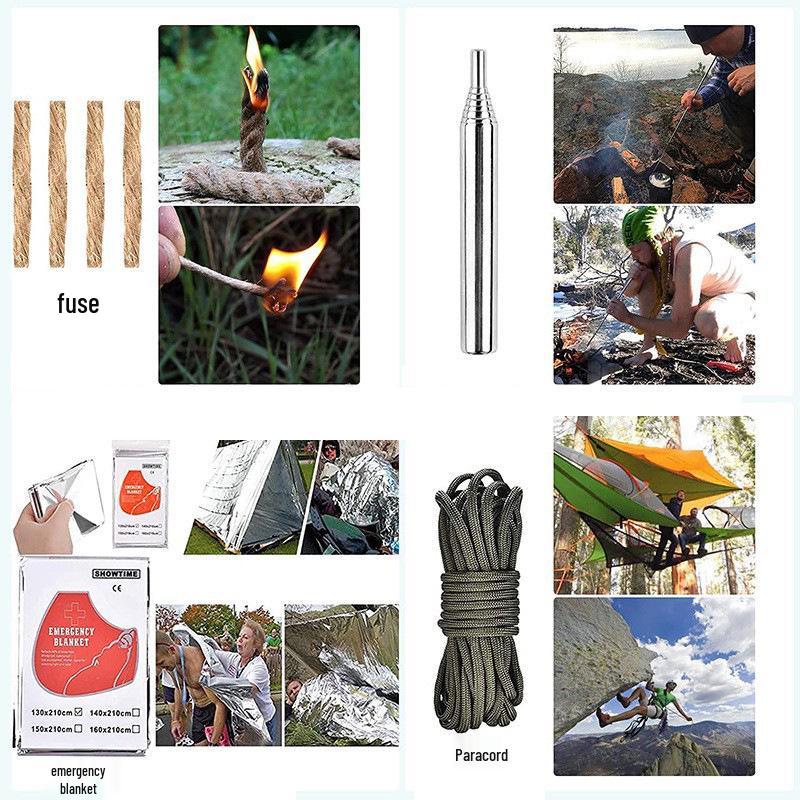 Outdoor Survival and First Aid Kit Set for SOS Emergencies