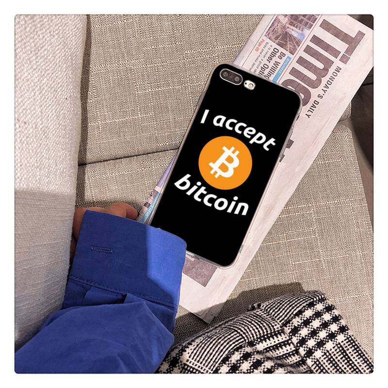 Bitcoin Kabul Ediyorum Yüksek Kaliteli Telefon Kılıfı iPhone 11 12 13 mini pro XS MAX 8 7 6 6S Plus X 5S SE 2020 XR kılıfı