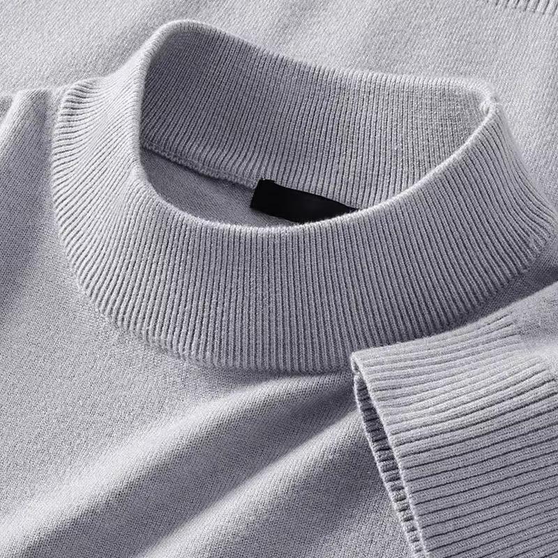 Maglione da Uomo a Coste con Collo Alto e Maniche Lunghe - Morbido Pullover per l'Autunno e l'Inverno, da Indossare a Strati e Quotidiano.