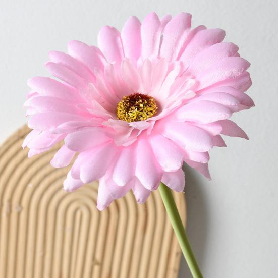 Artificial Gerbera Flowers Realistic Fake Long Stem Flower Bouquet for Vase Indoor Home Floral Arrangements Wedding Party Table Centerpiece