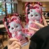 Phone Case: 2D Flat Samsung Galaxy A34 A35 M05 M06 S20 S22 S21 FE Plus 5G Protective Case, Cute Little White Cat, Christmas and Halloween Gift